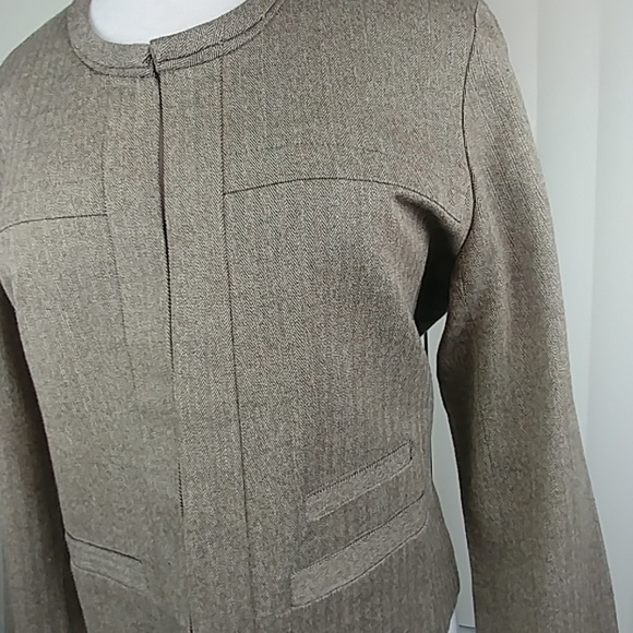 Coldwater Creek: cotton blend cropped moto blazer - Picture 2 of 7